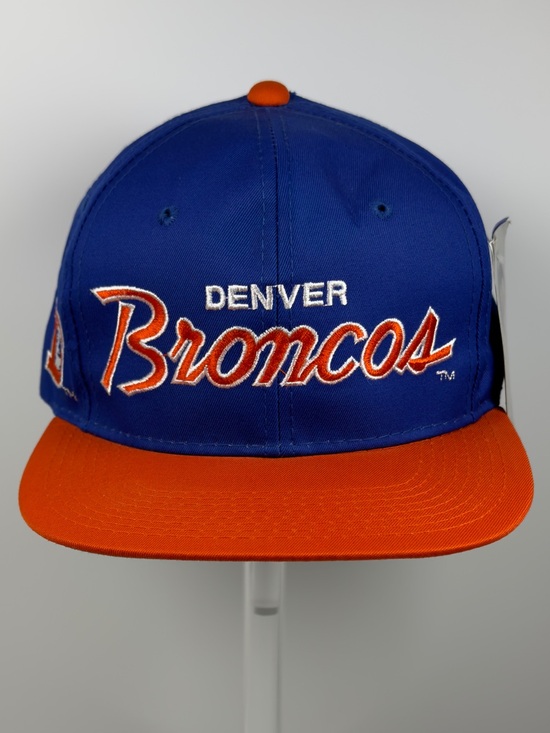 Sports Specialties Other - Vtg Denver Broncos Sports Specialties Snapback Hat 90s The Twill Script NWT Blue